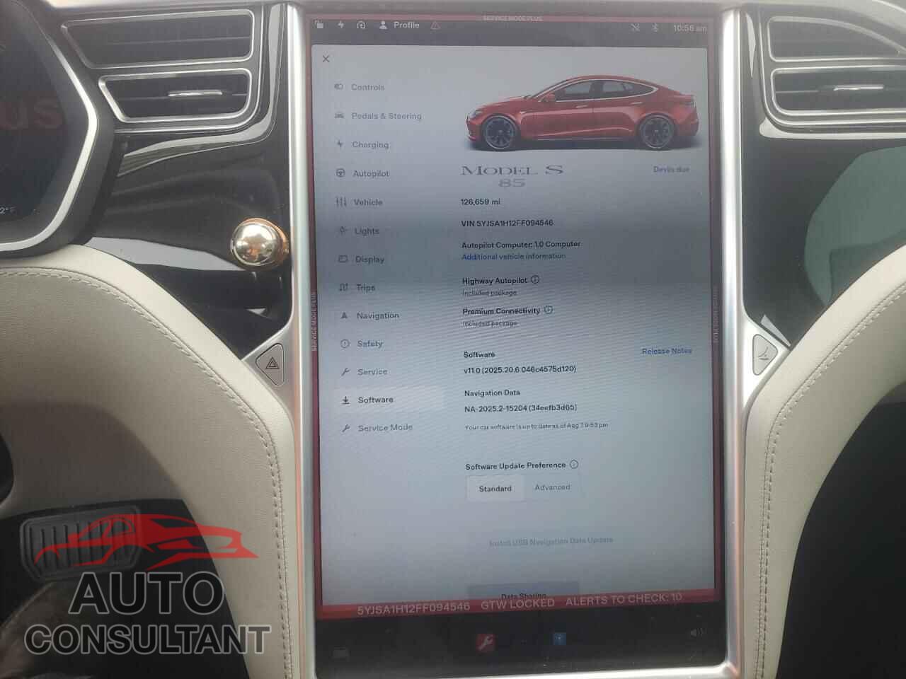 TESLA MODEL S 2015 - 5YJSA1H12FF094546