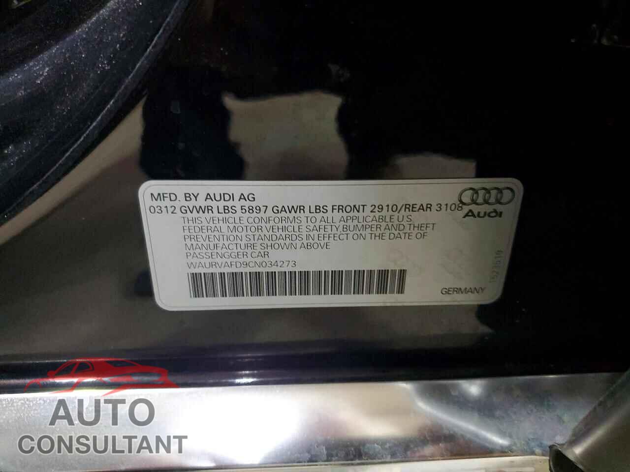 AUDI A8 2012 - WAURVAFD9CN034273