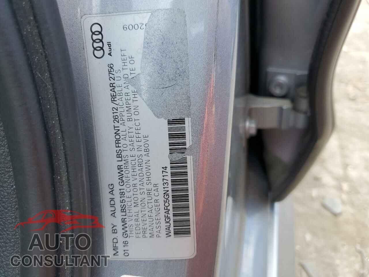 AUDI A6 2016 - WAUGFAFC5GN137174