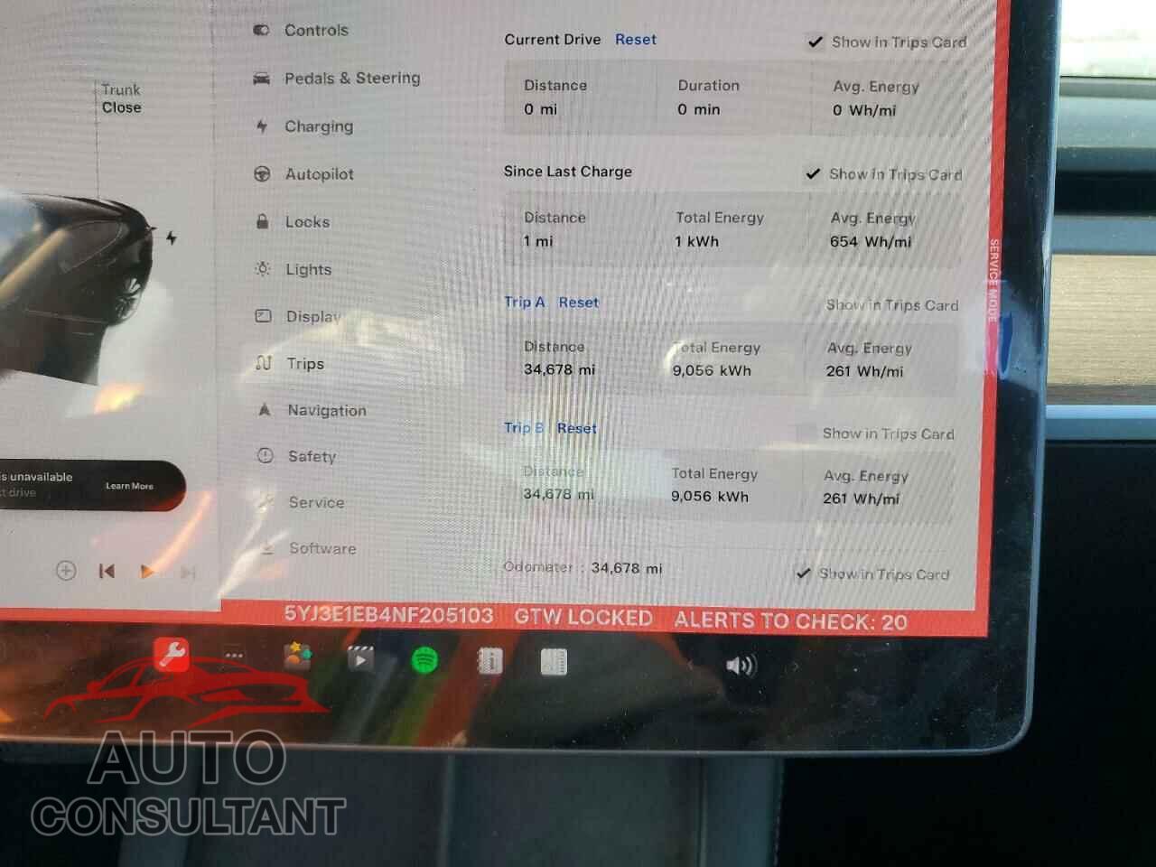 TESLA MODEL 3 2022 - 5YJ3E1EB4NF205103