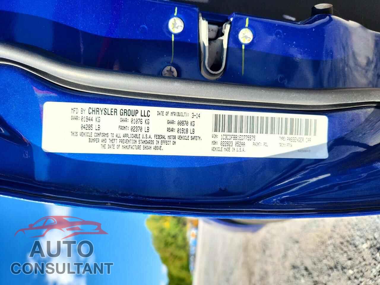 DODGE DART 2014 - 1C3CDFBB1ED775575