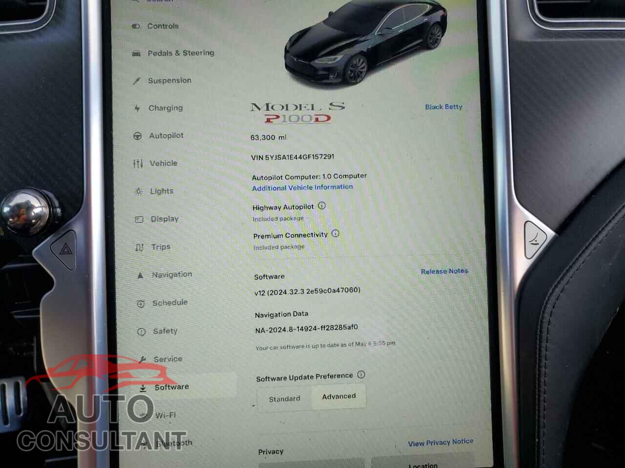 TESLA MODEL S 2016 - 5YJSA1E44GF157291