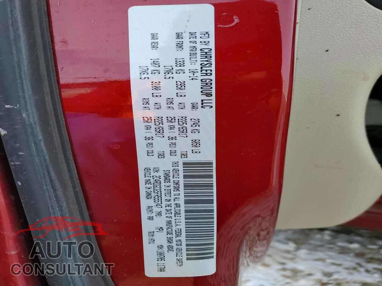 DODGE CARAVAN 2015 - 2C4RDGCG5FR555747