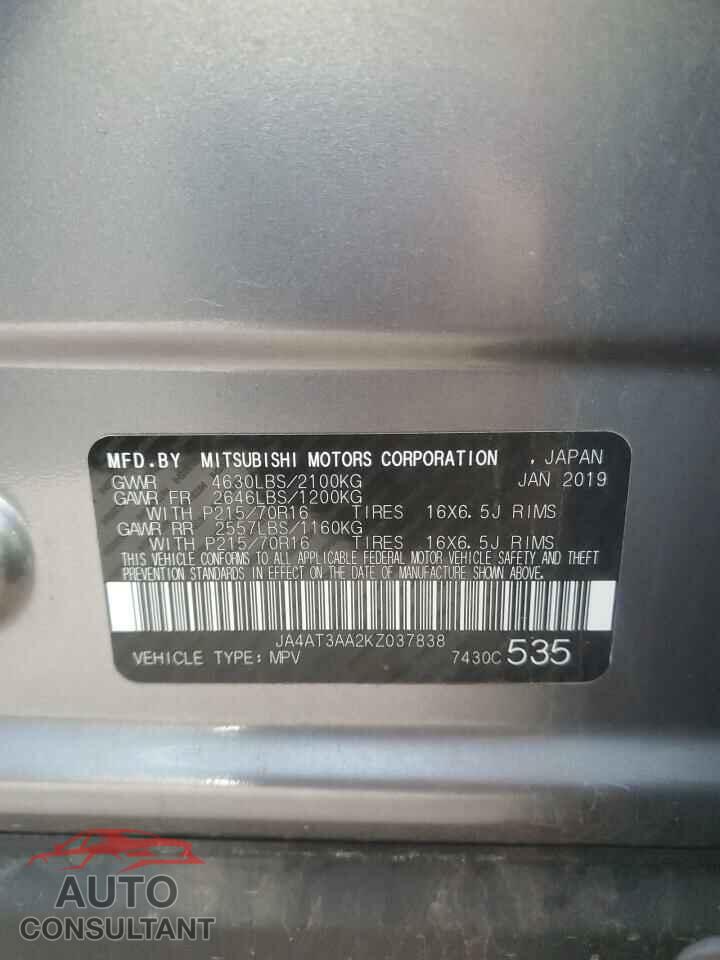 MITSUBISHI ECLIPSE 2019 - JA4AT3AA2KZ037838