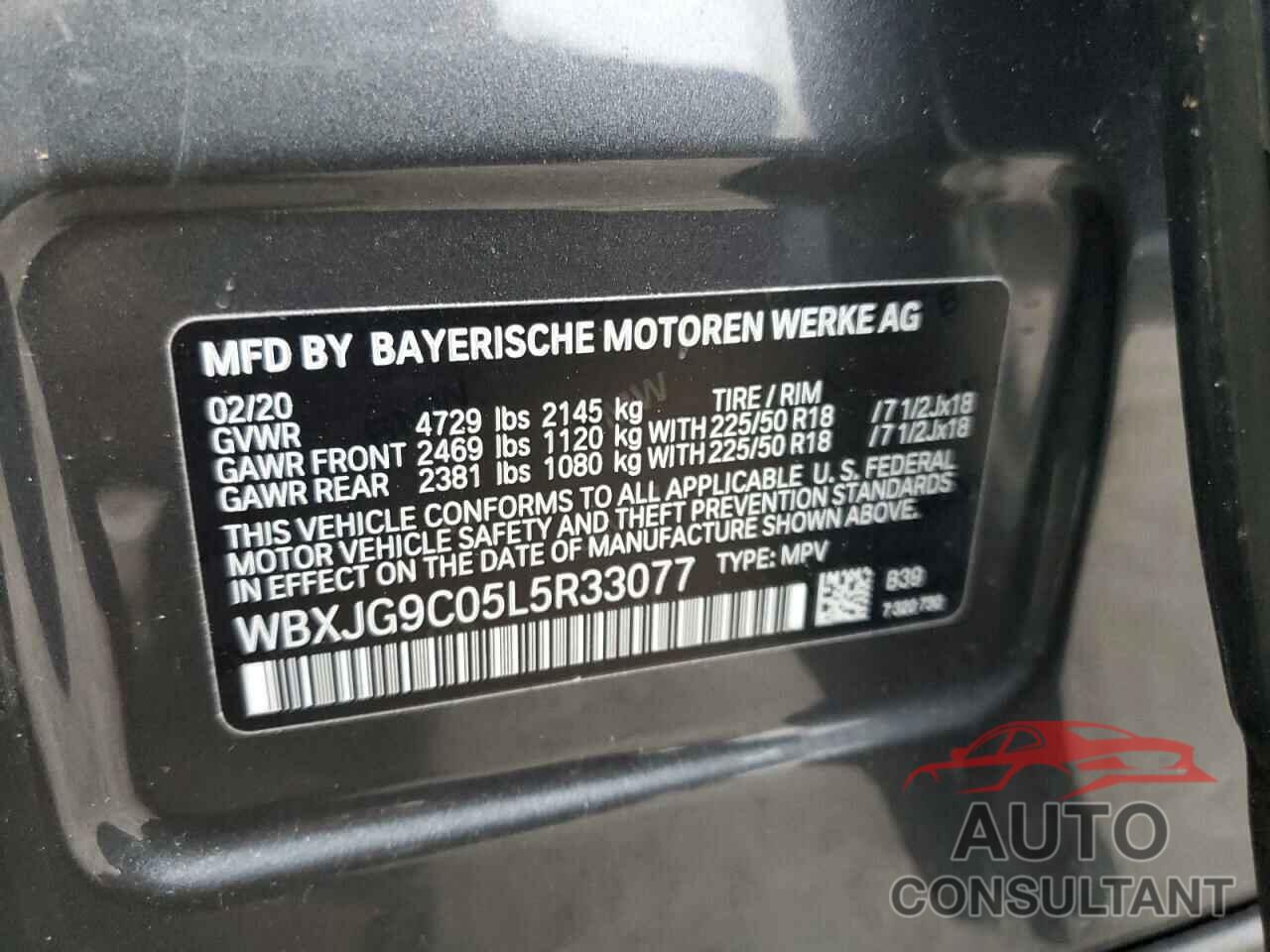 BMW X1 2020 - WBXJG9C05L5R33077