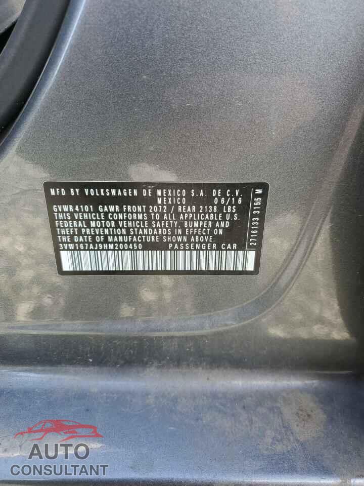 VOLKSWAGEN JETTA 2017 - 3VW167AJ9HM200450