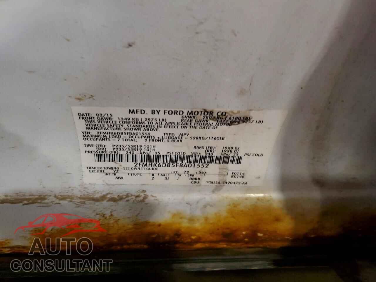 FORD FLEX 2015 - 2FMHK6D85FBA01552