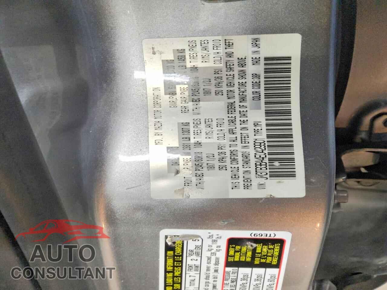 MAZDA CX-9 2014 - JM3TB3BA4E0429901