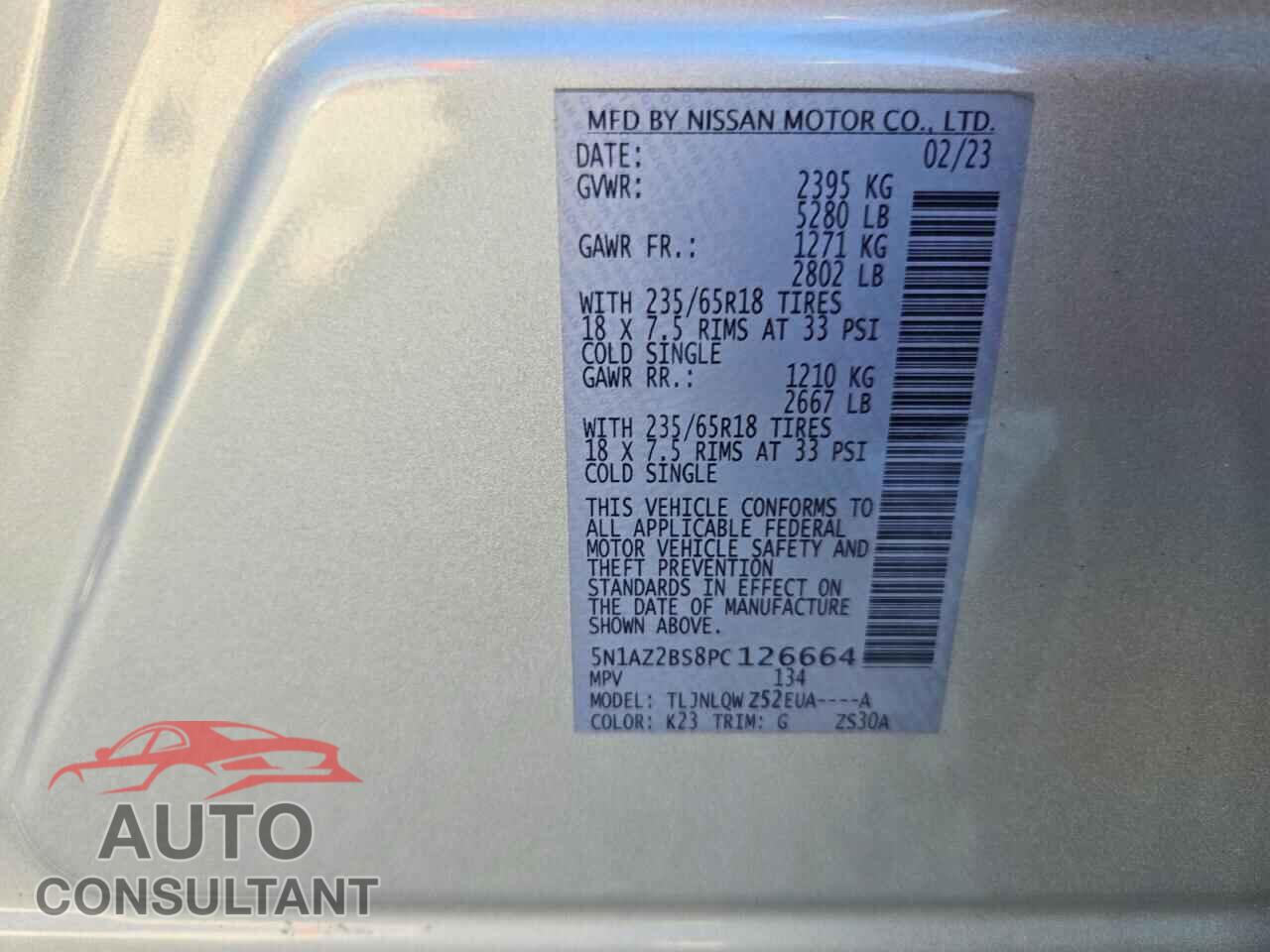 NISSAN MURANO 2023 - 5N1AZ2BS8PC126664