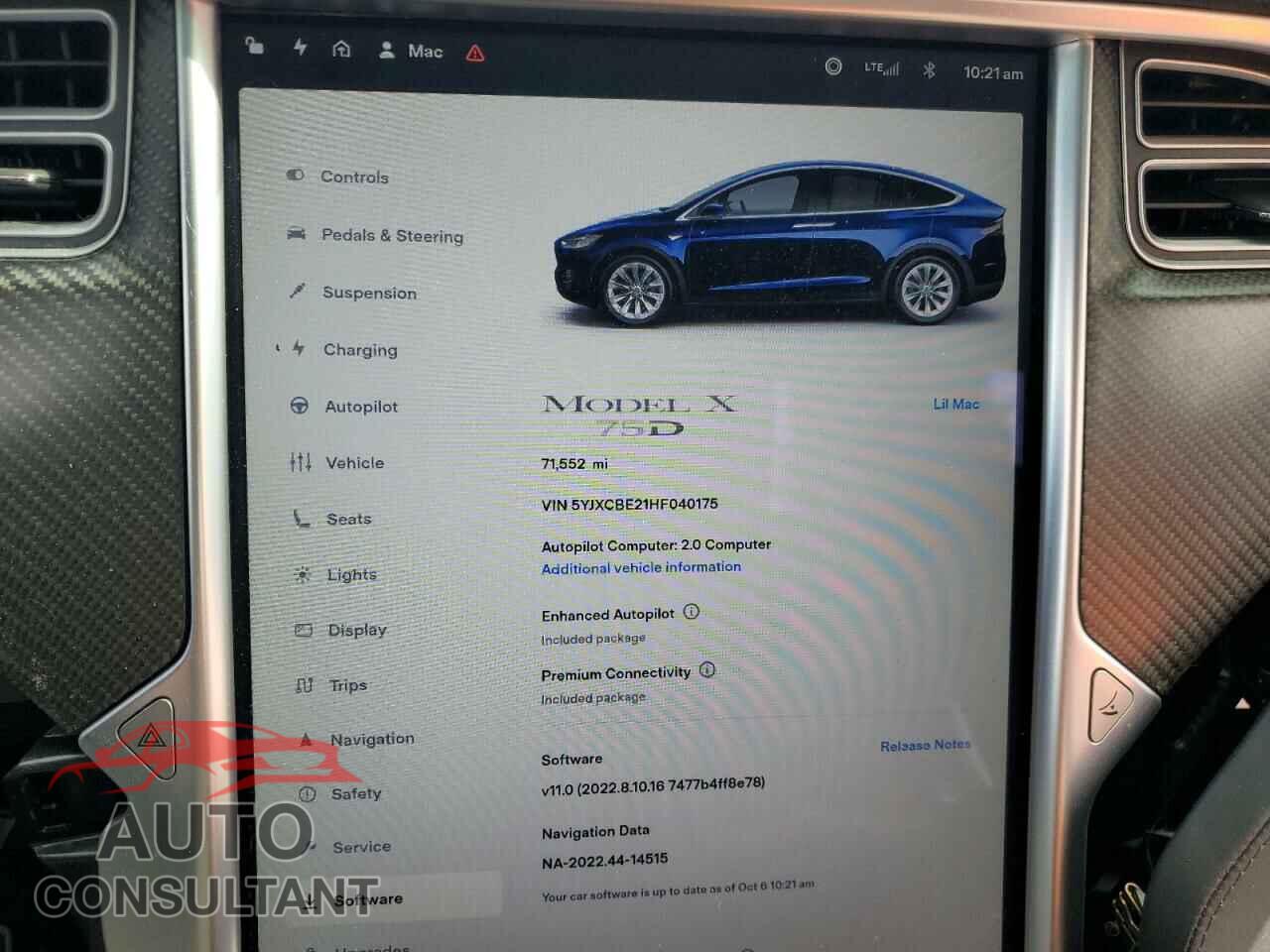 TESLA MODEL X 2017 - 5YJXCBE21HF040175