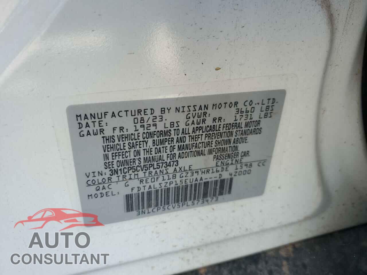 NISSAN KICKS 2023 - 3N1CP5CV5PL573473