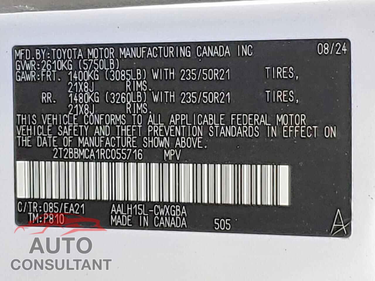 LEXUS UNKNOWN 2024 - 2T2BBMCA1RC055716