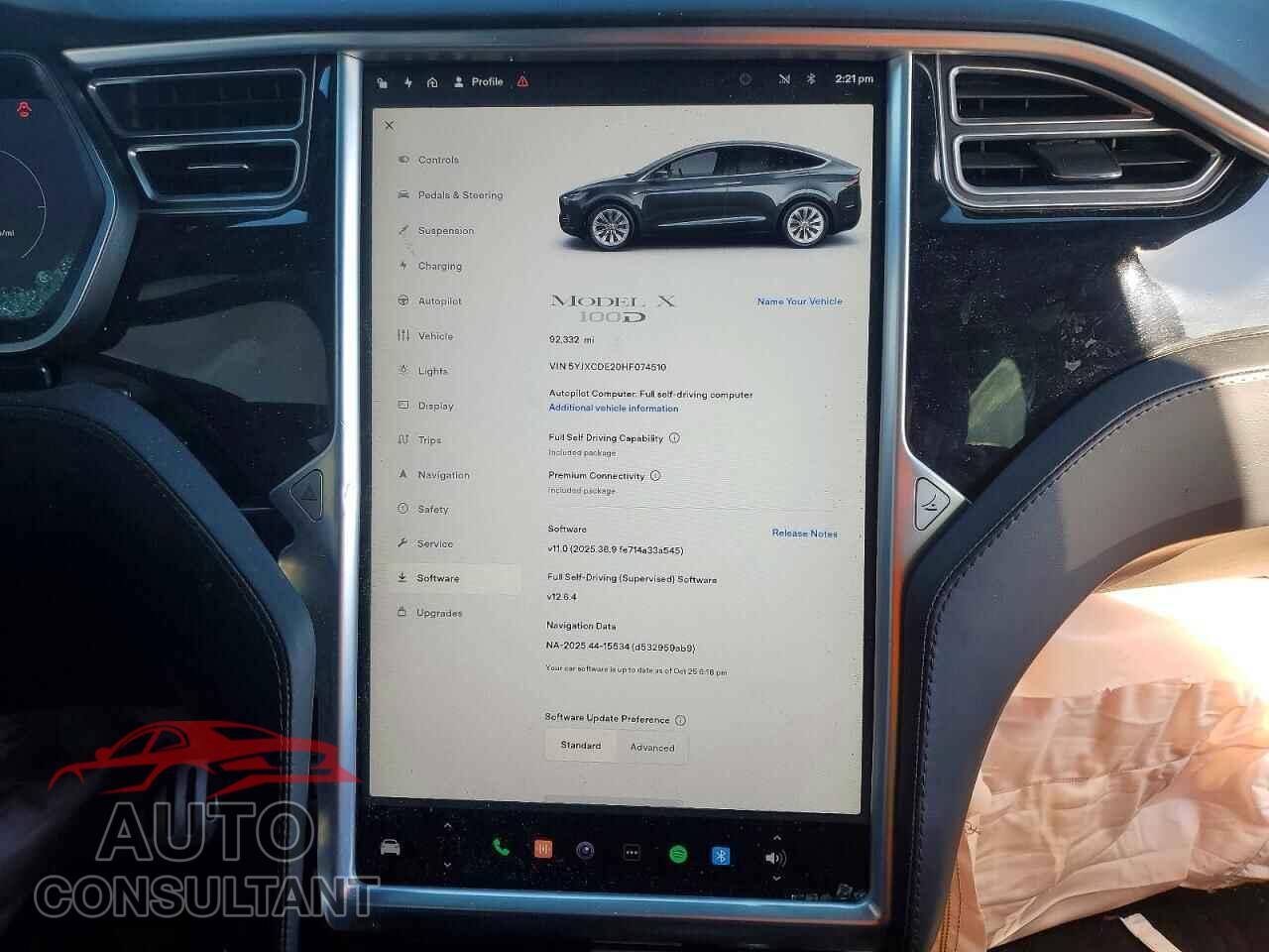 TESLA MODEL X 2017 - 5YJXCDE20HF074510