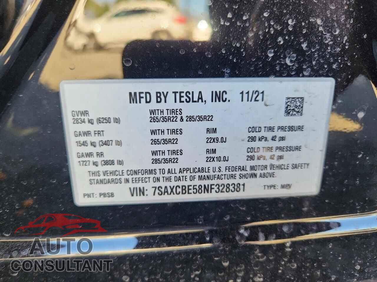 TESLA MODEL X 2022 - 7SAXCBE58NF328381