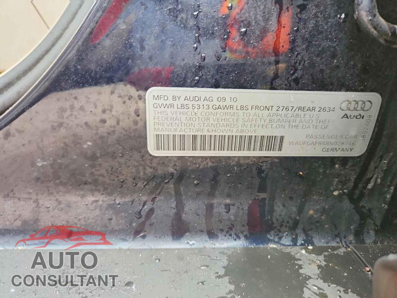 AUDI A6 2011 - WAUFGAFB4BN028746