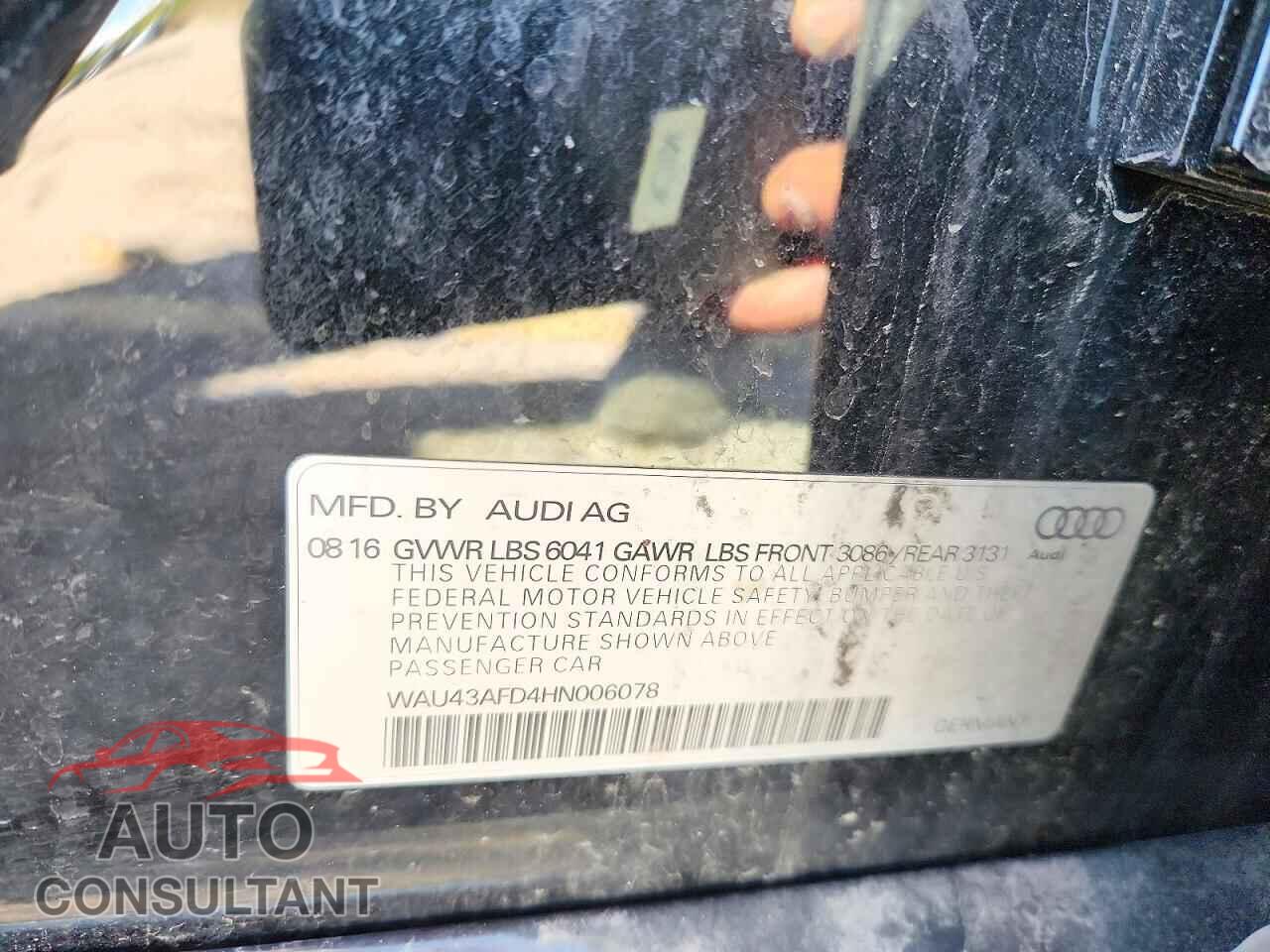 AUDI A8 2017 - WAU43AFD4HN006078