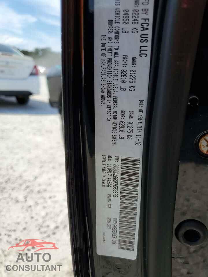 DODGE CHALLENGER 2019 - 2C3CDZAG5KH560875