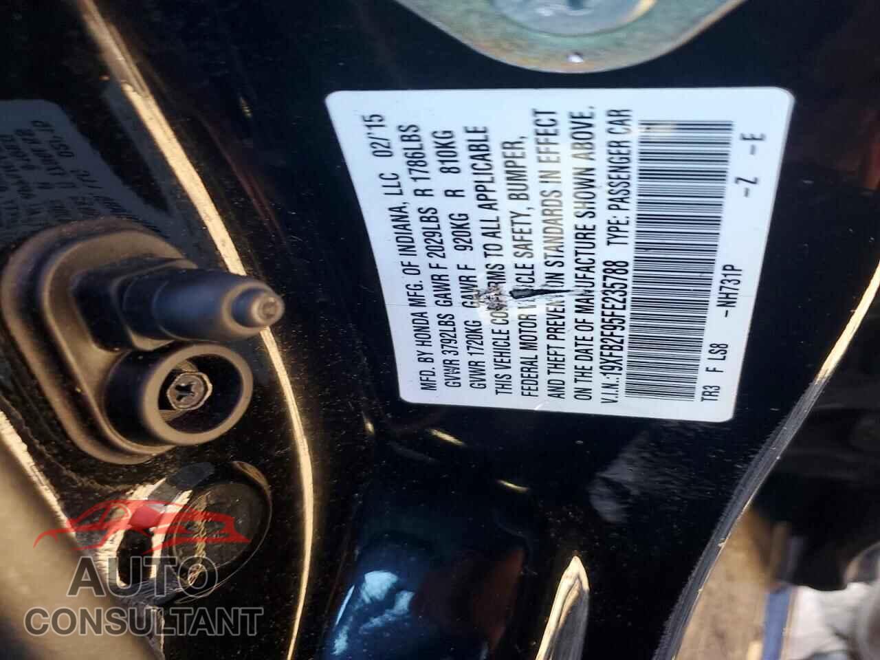 HONDA CIVIC 2015 - 19XFB2F95FE235788
