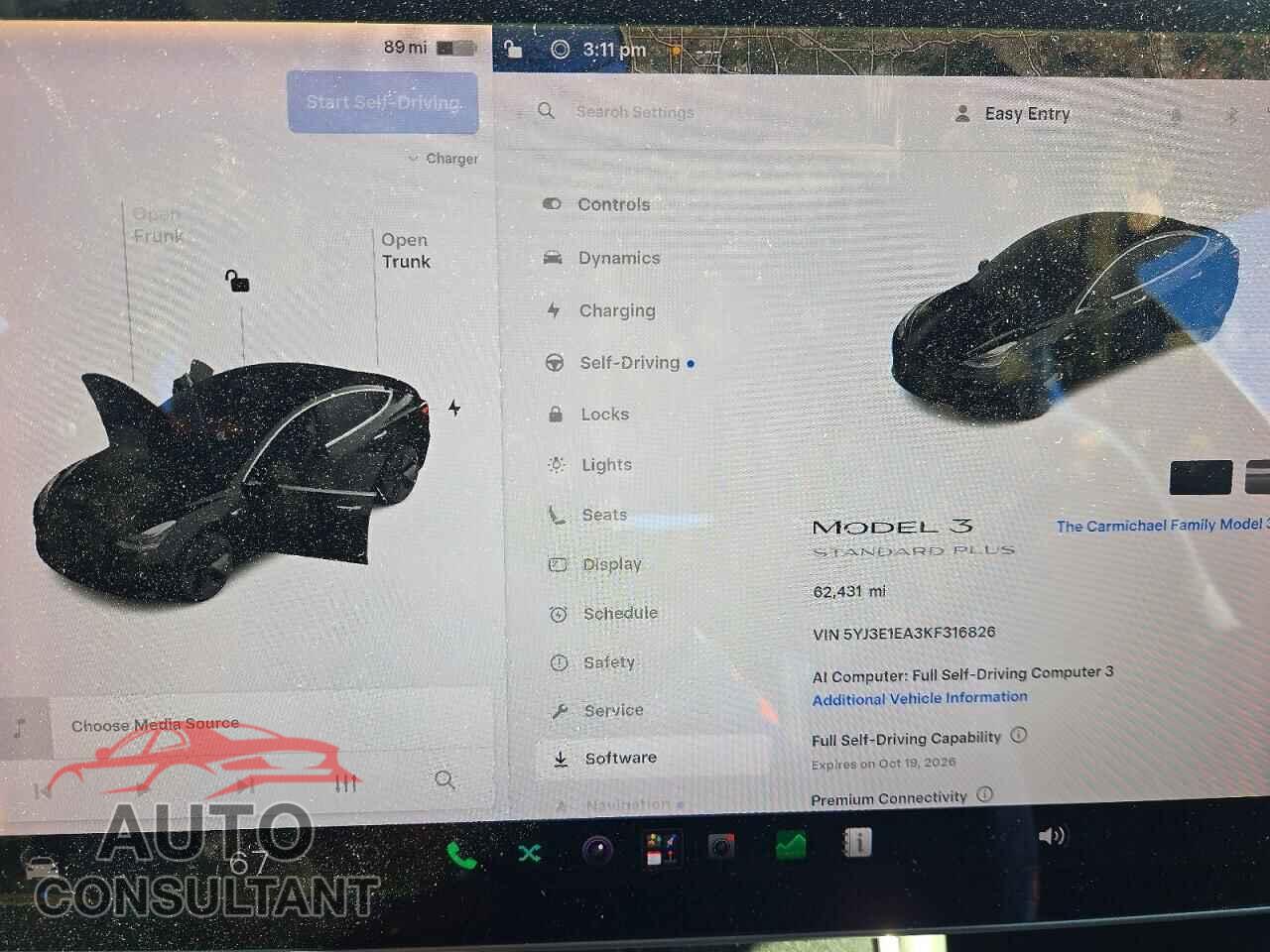 TESLA MODEL 3 2019 - 5YJ3E1EA3KF316826