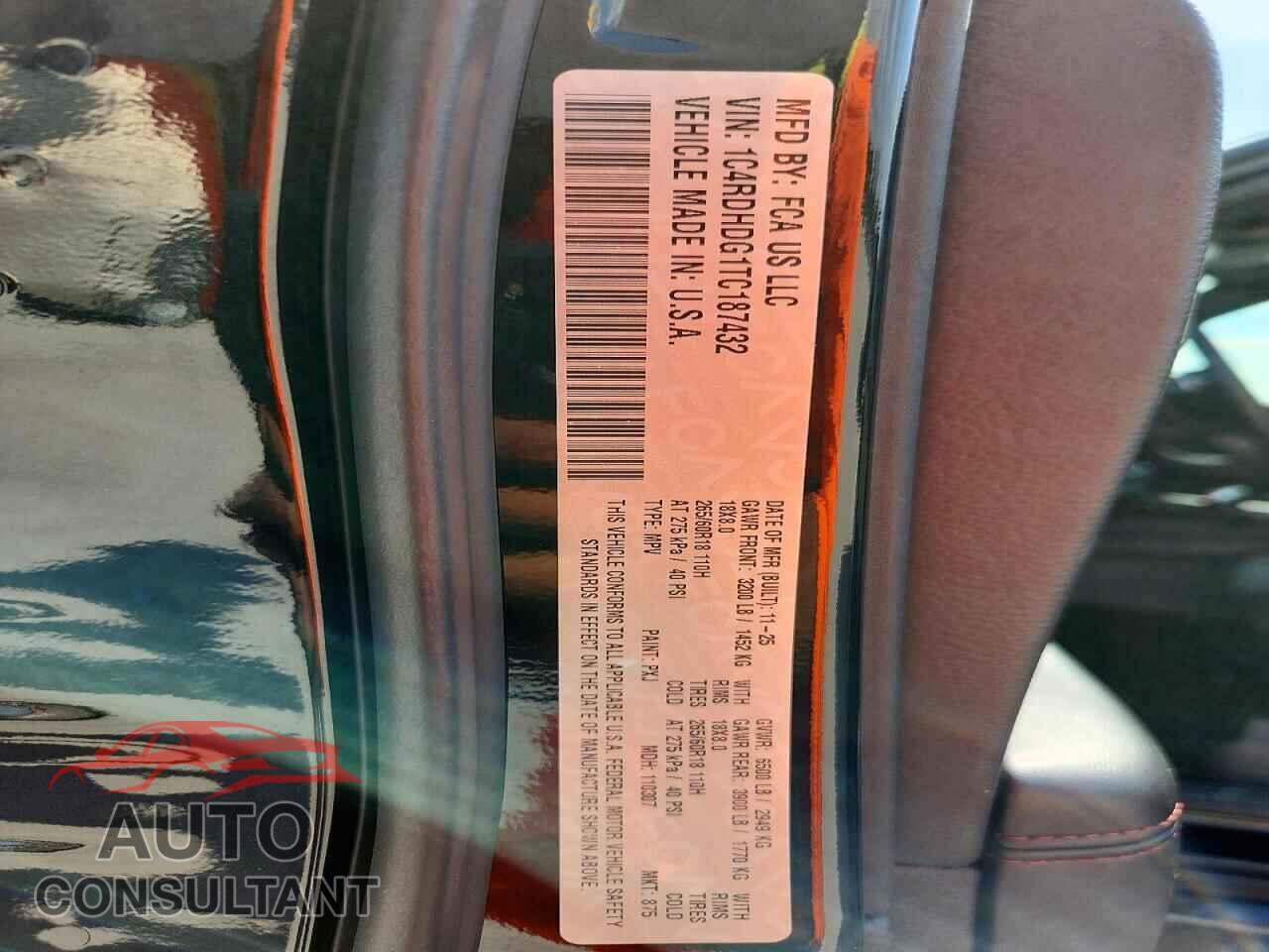 DODGE DURANGO 2026 - 1C4RDHDG1TC187432