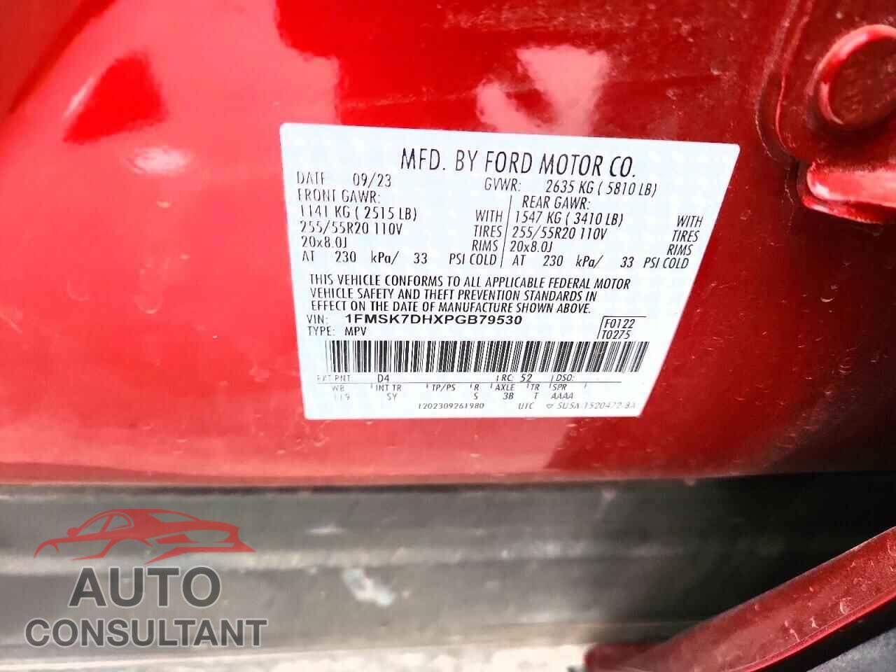 FORD EXPLORER 2023 - 1FMSK7DHXPGB79530