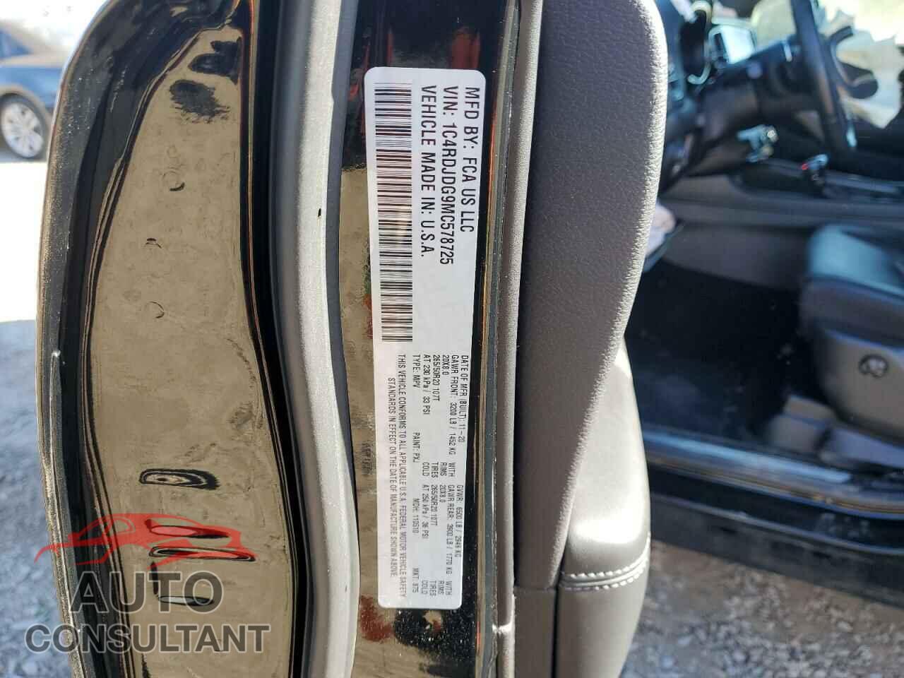 DODGE DURANGO 2021 - 1C4RDJDG9MC578725