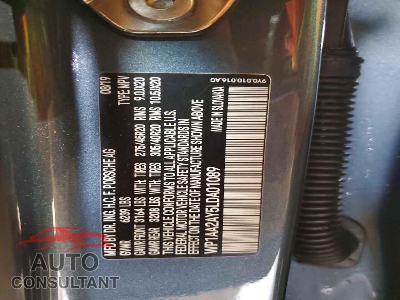 PORSCHE CAYENNE 2020 - WP1AA2AY5LDA01089