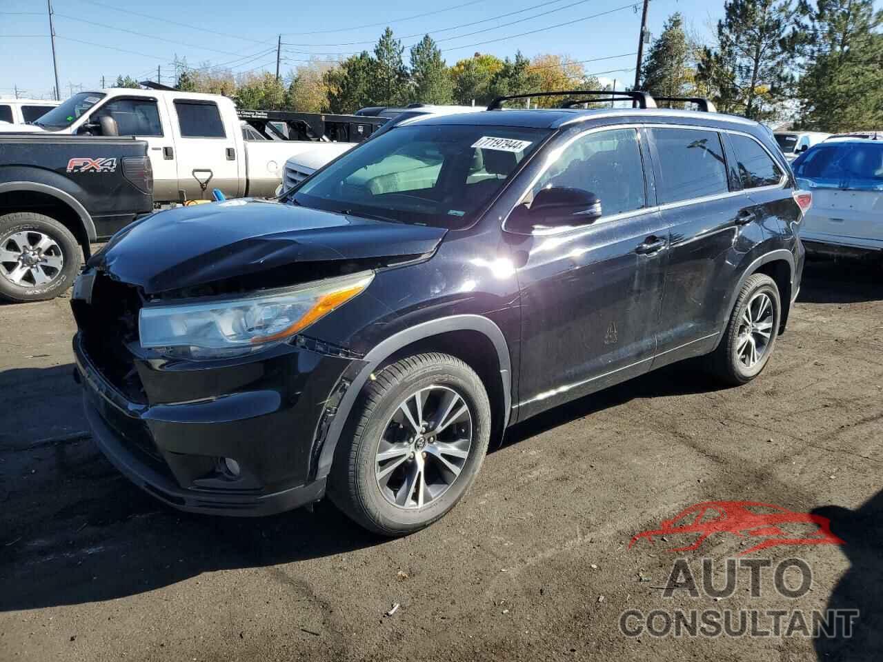 TOYOTA HIGHLANDER 2016 - 5TDJKRFH2GS289714