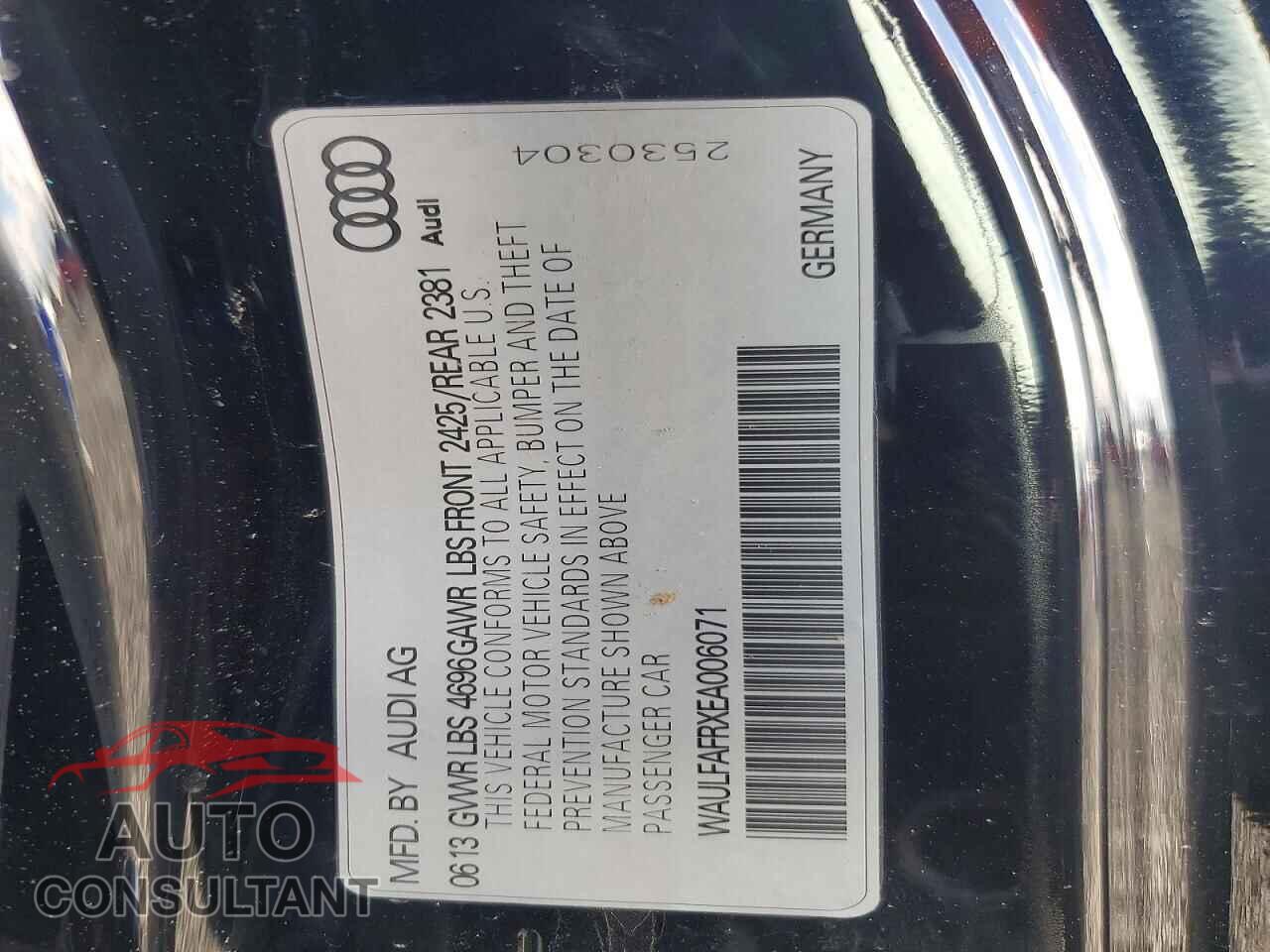 AUDI A5 2014 - WAULFAFRXEA006071