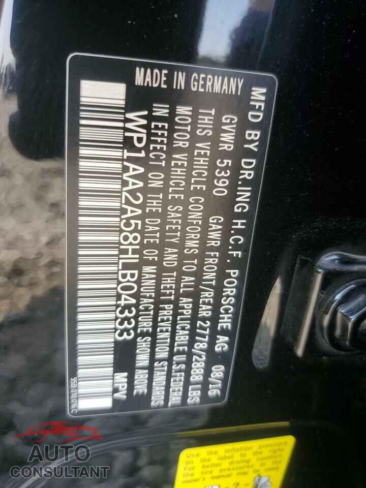 PORSCHE MACAN 2017 - WP1AA2A58HLB04333