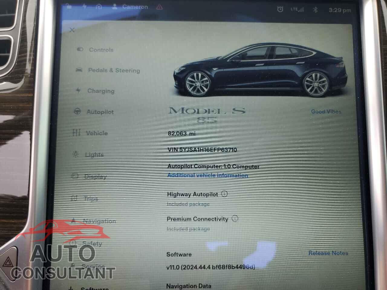 TESLA MODEL S 2014 - 5YJSA1H16EFP63710