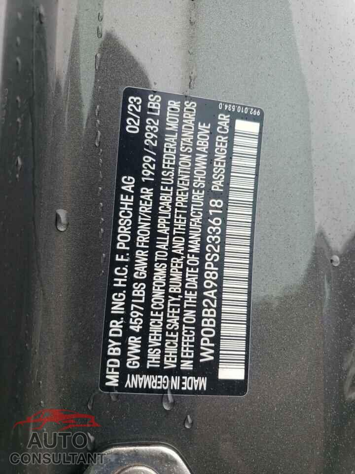 PORSCHE 911 2023 - WP0BB2A98PS233618