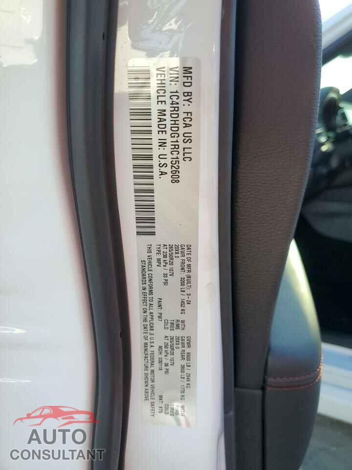 DODGE DURANGO 2024 - 1C4RDHDG1RC152608