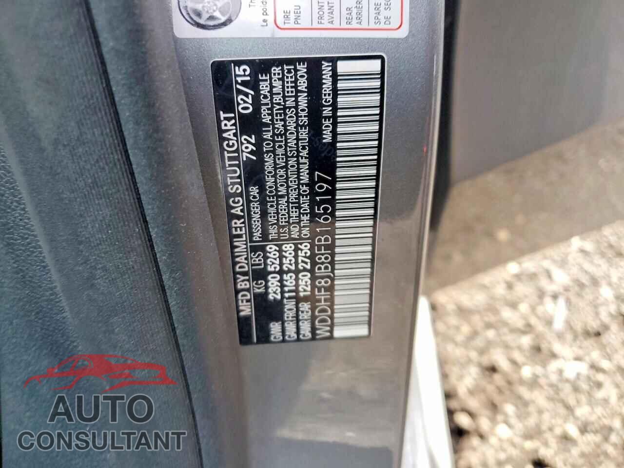 MERCEDES-BENZ E-CLASS 2015 - WDDHF8JB8FB165197