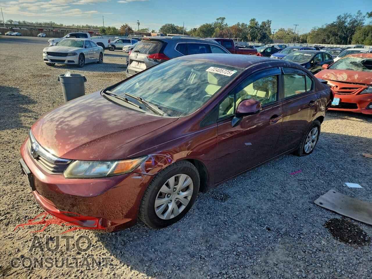 HONDA CIVIC 2012 - 19XFB2F5XCE334700