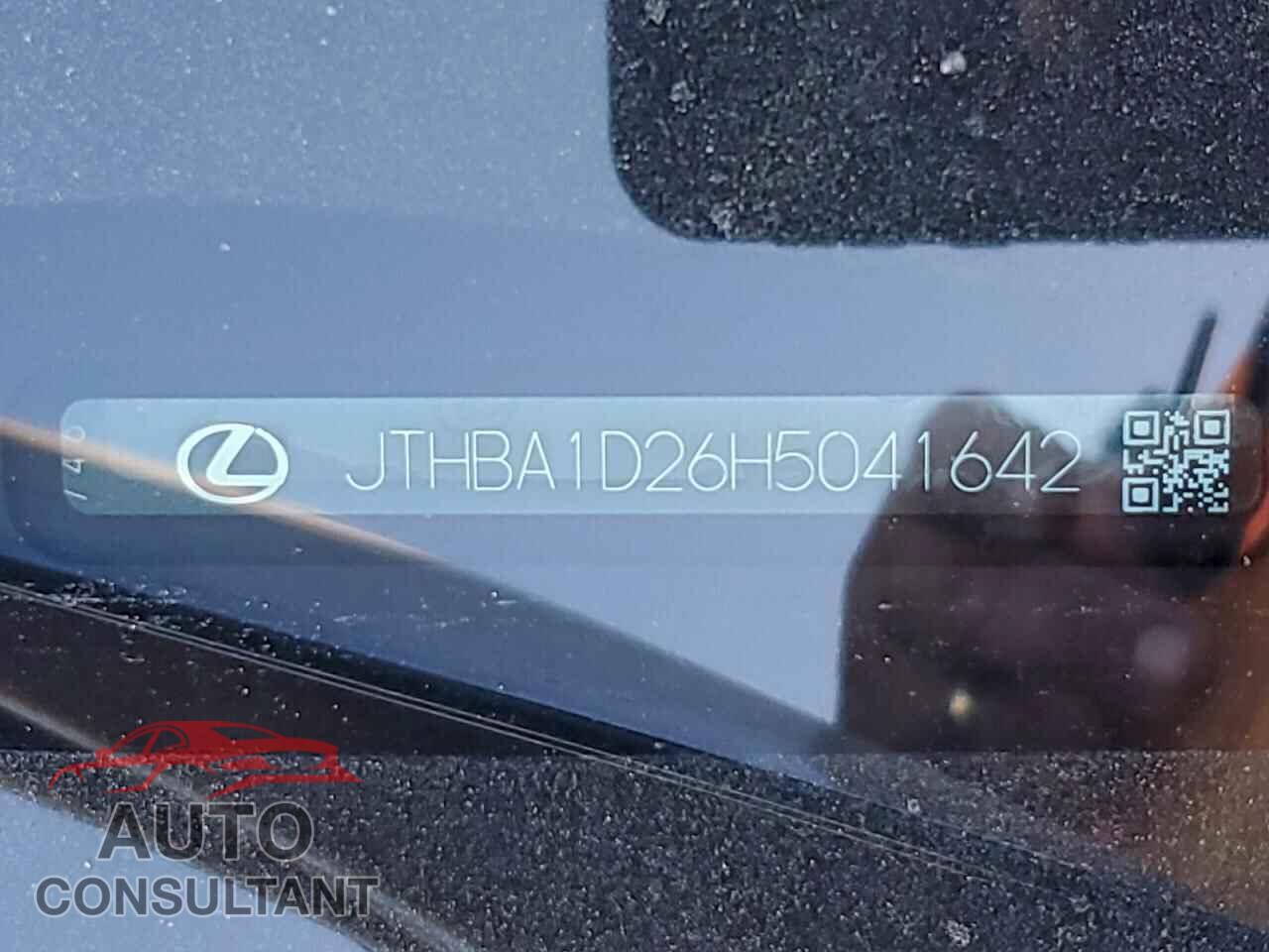 LEXUS IS 2017 - JTHBA1D26H5041642