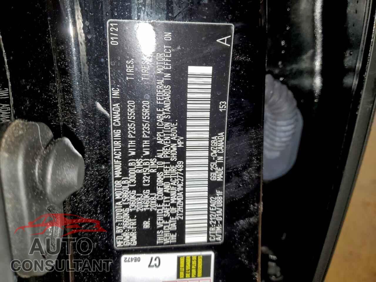 LEXUS RX350 2021 - 2T2HZMDA1MC277489