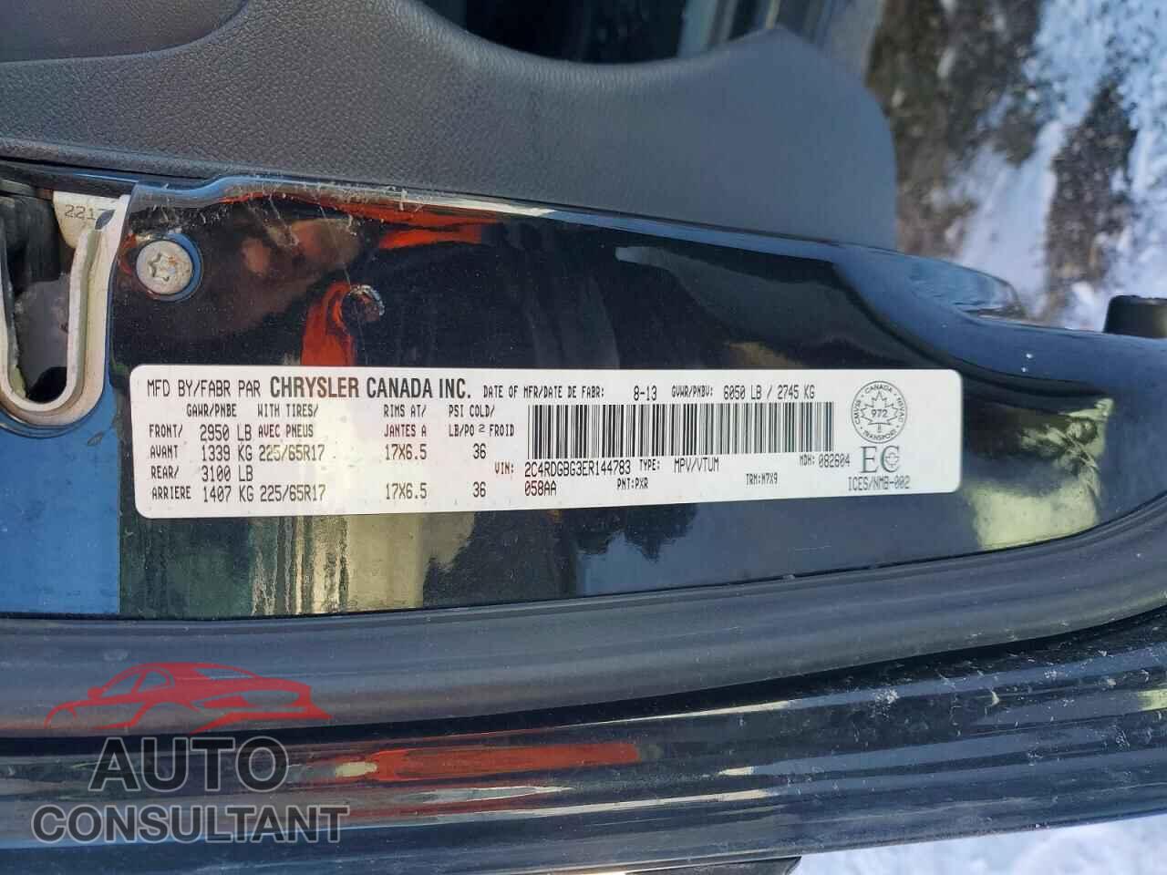 DODGE CARAVAN 2014 - 2C4RDGBG3ER144783