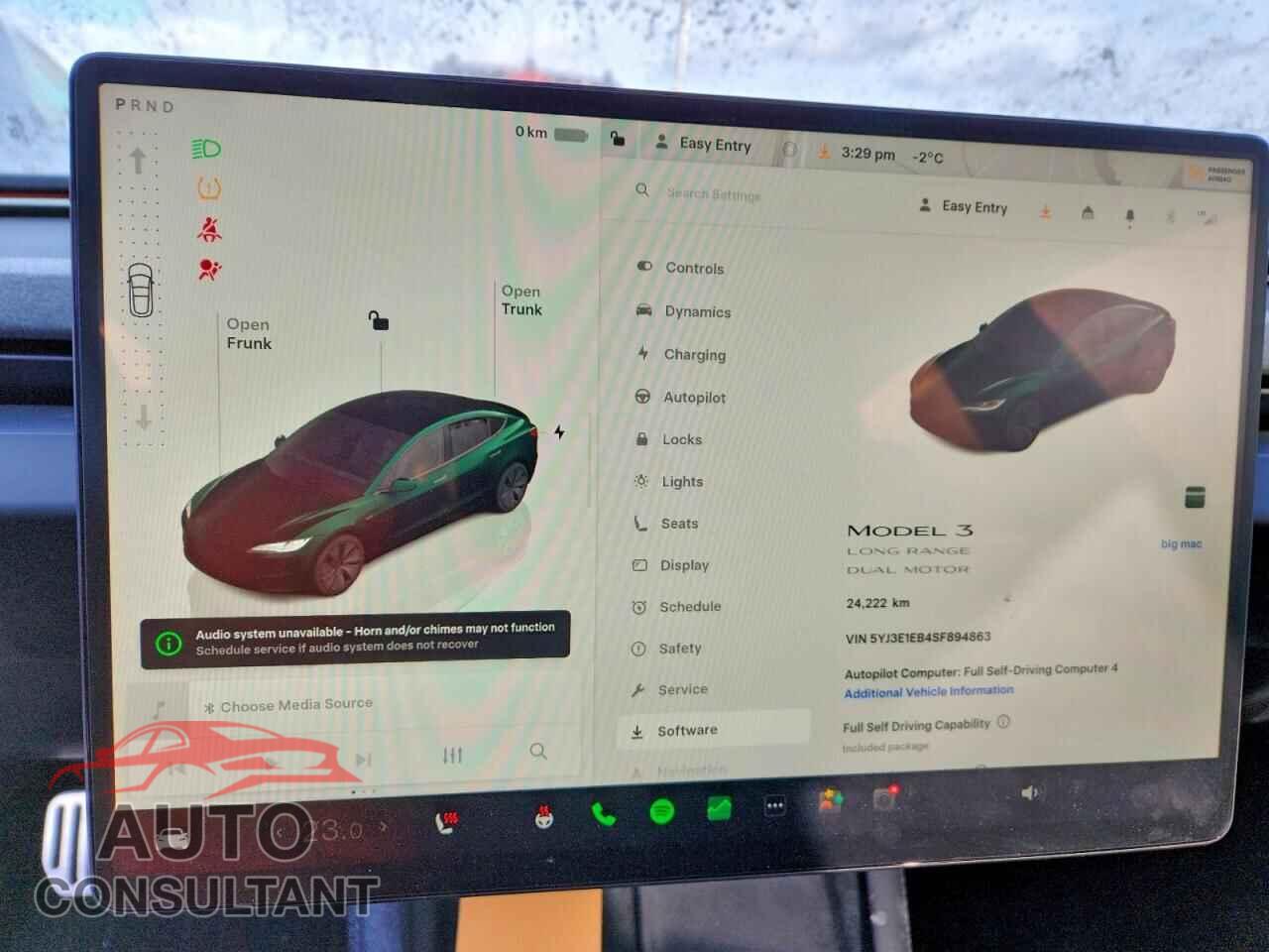 TESLA MODEL 3 2025 - 5YJ3E1EB4SF894863