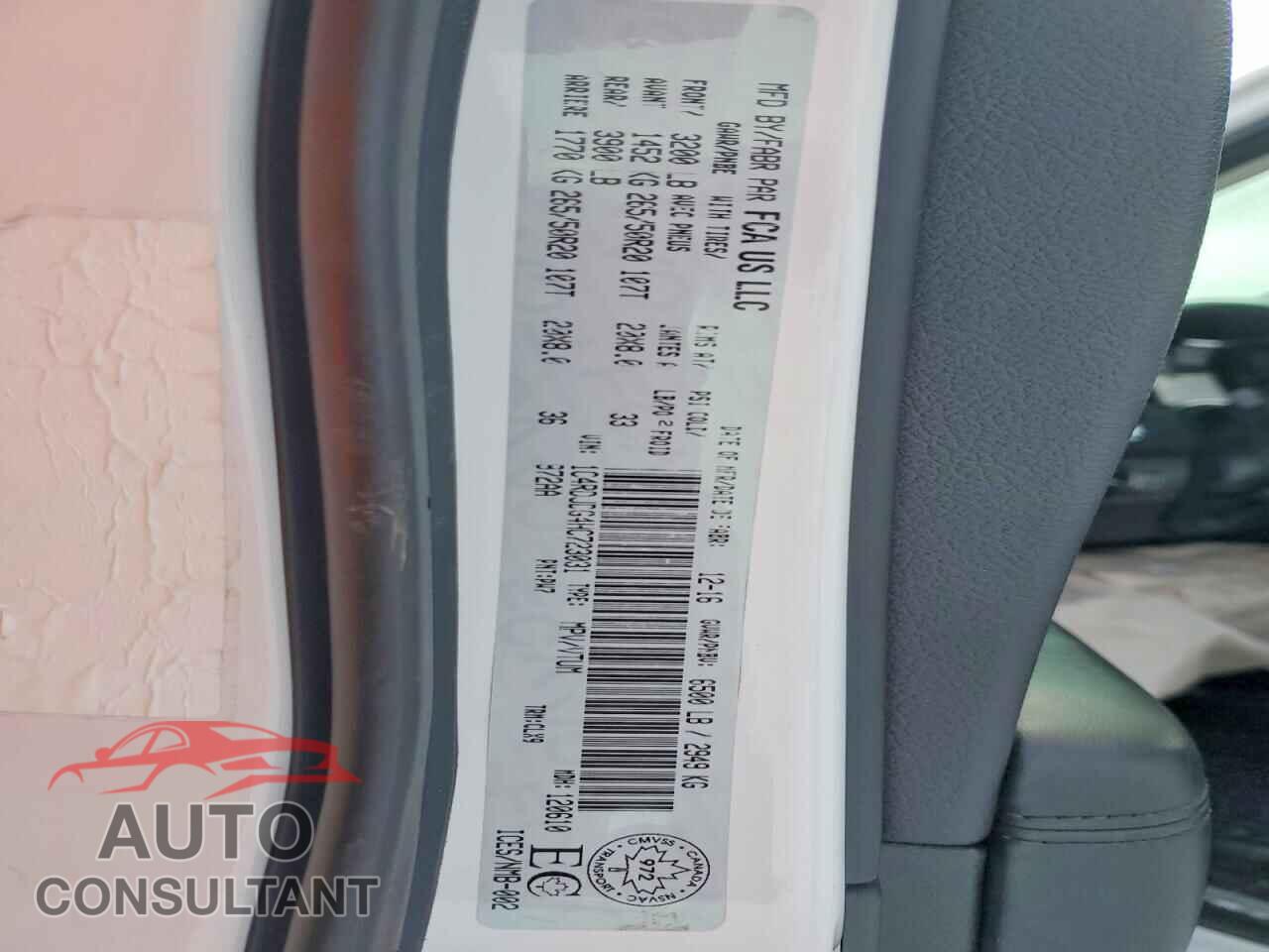 DODGE DURANGO 2017 - 1C4RDJDG4HC723031