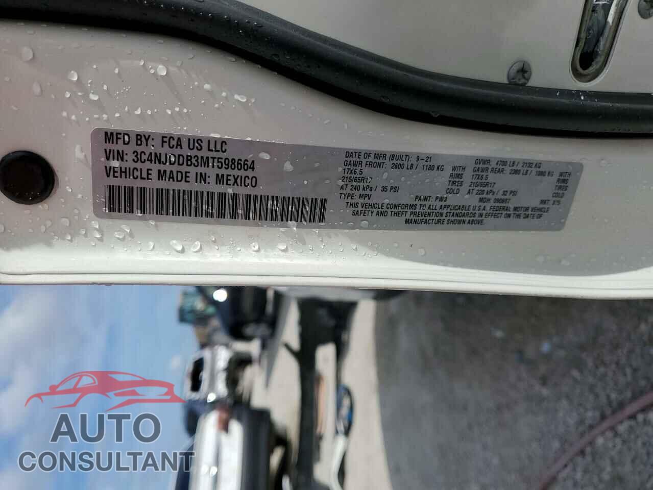 JEEP COMPASS 2021 - 3C4NJDDB3MT598664