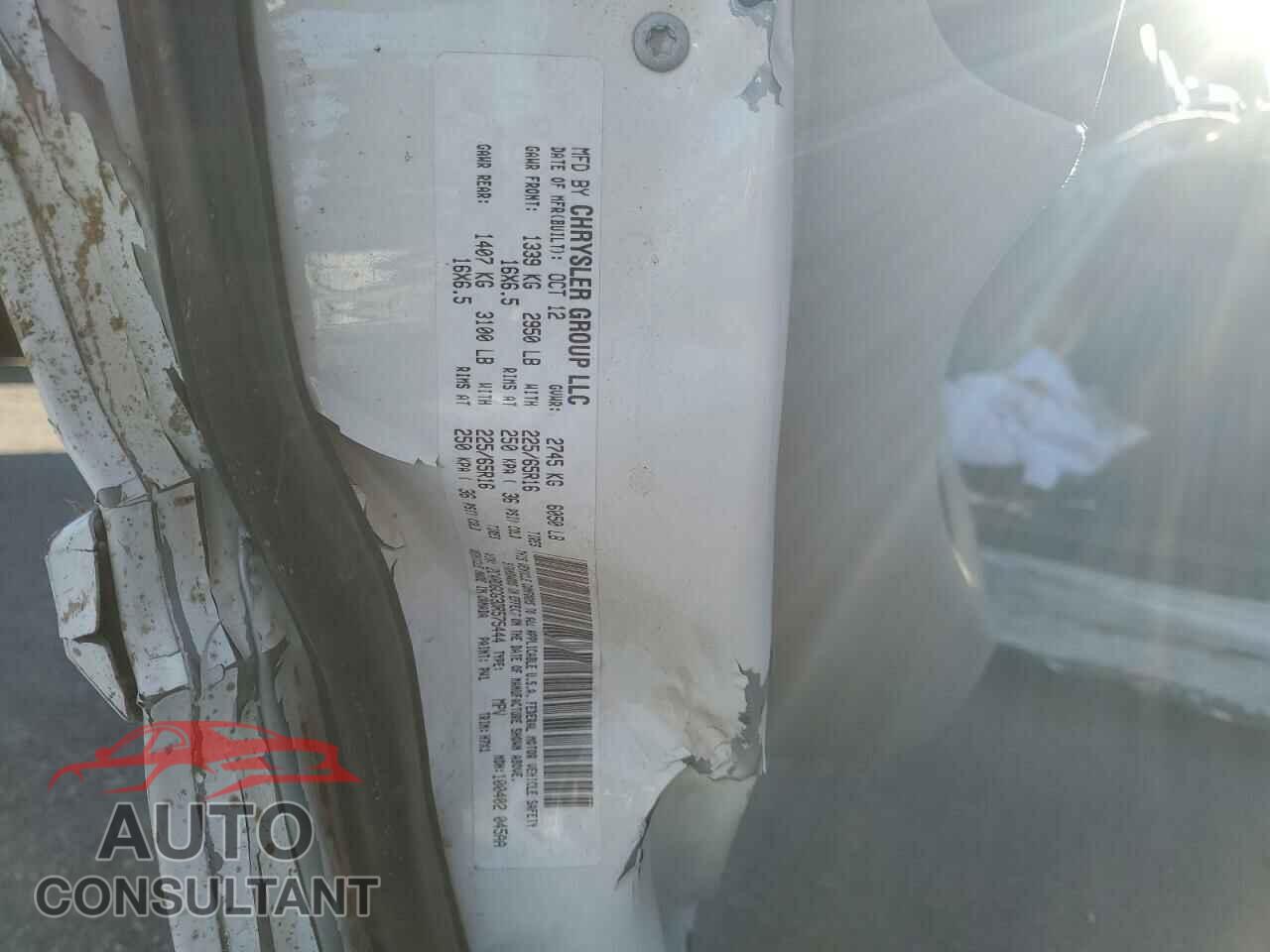DODGE CARAVAN 2013 - 2C4RDGCG3DR575444