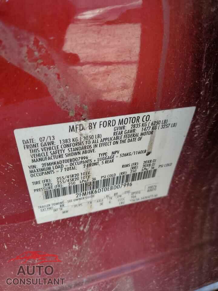 FORD FLEX 2014 - 2FMHK6DT0EBD07996