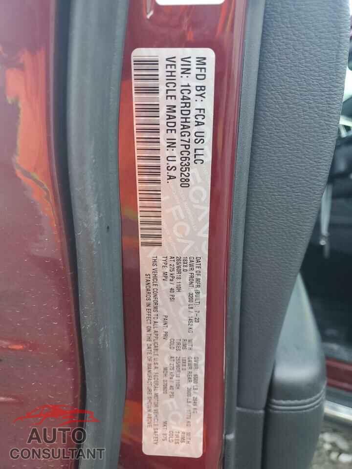 DODGE DURANGO 2023 - 1C4RDHAG7PC635280