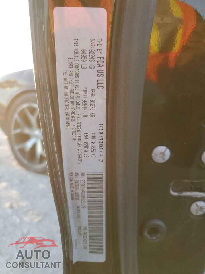 DODGE CHALLENGER 2017 - 2C3CDZAG1HH626170