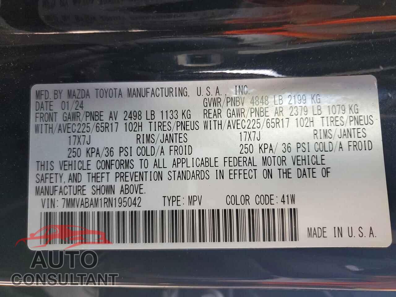 MAZDA CX-50 2024 - 7MMVABAM1RN195042