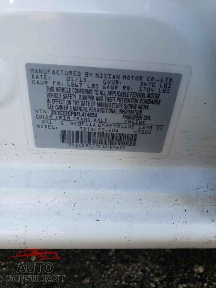 NISSAN VERSA 2015 - 3N1CE2CP9FL414654