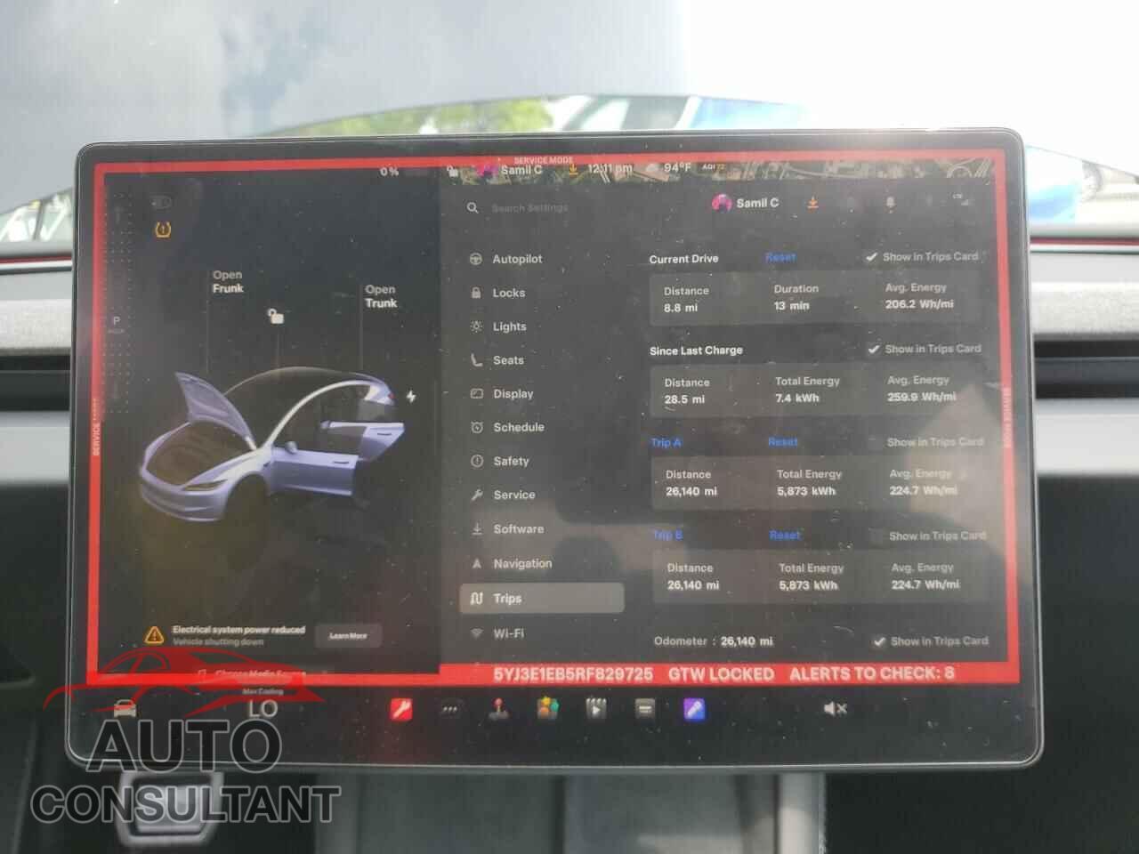 TESLA MODEL 3 2024 - 5YJ3E1EB5RF829725
