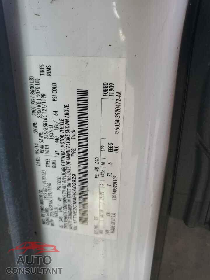 FORD TRANSIT 2015 - 1FTNE2CM4FKA02929