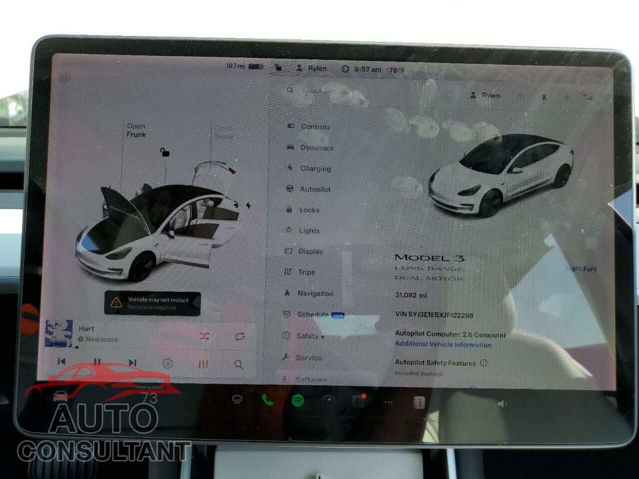 TESLA MODEL 3 2018 - 5YJ3E1EBXJF122298
